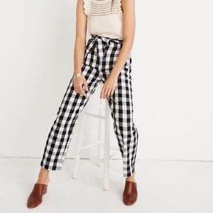 Madewell Paperbag Pants in Gingham